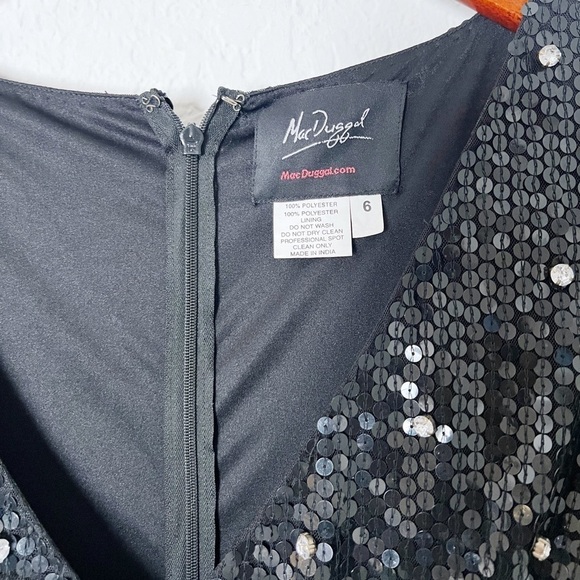 Mac Duggal Womens Sequined A Line Gown - Picture 9 of 10